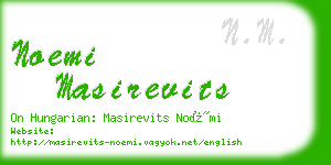 noemi masirevits business card